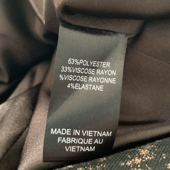 TAHARI SLEEVELESS DRESS BLACK AND BROWN - Picture 10 of 10